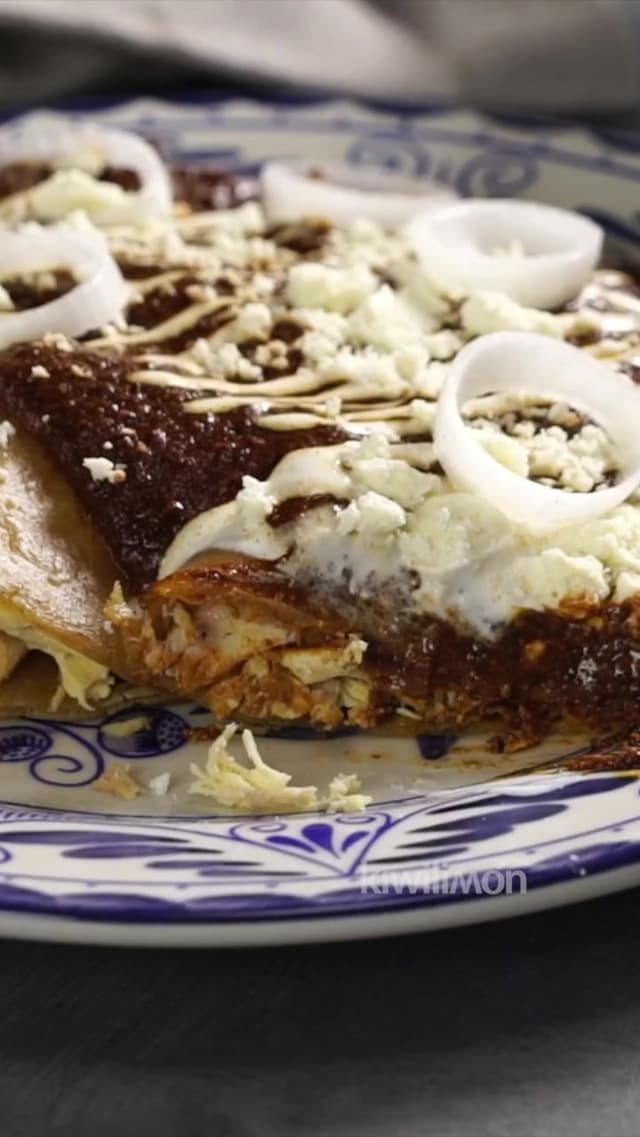 Receta de enchiladas de mole con pollo mexicanas